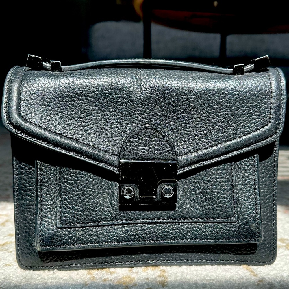 Loeffler Randall Crossbody Bag in Black Leather